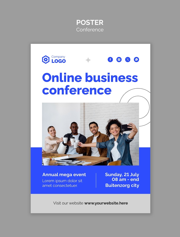 Free PSD conference template design