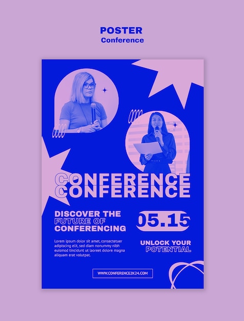 Free PSD conference template design