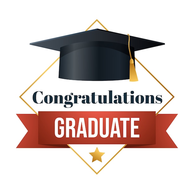 Free PSD congratulations graduates illustration