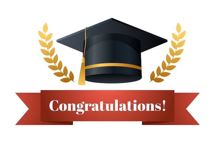 Free PSD congratulations graduates illustration