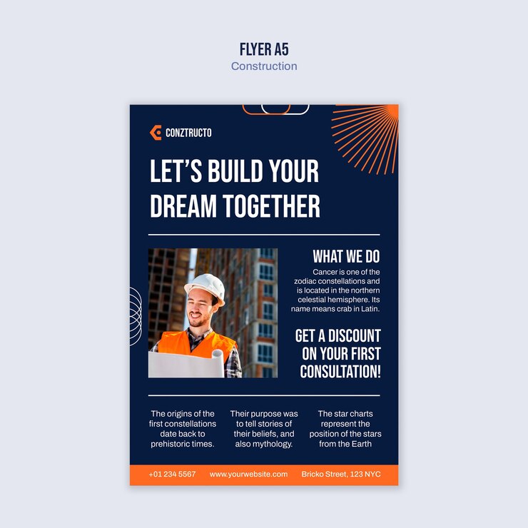 Free PSD construction business template