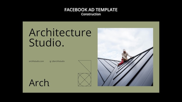 Free PSD construction project facebook template