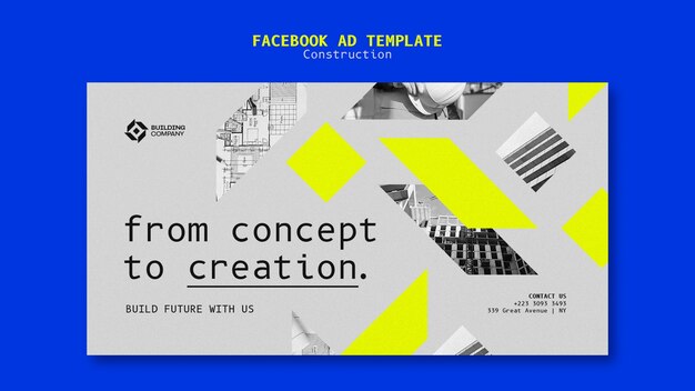 Free PSD construction project facebook template