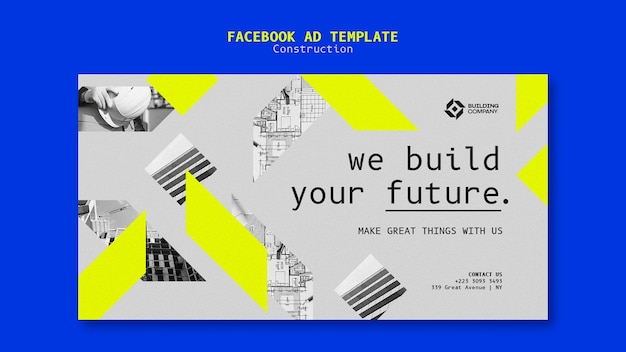 construction project facebook template