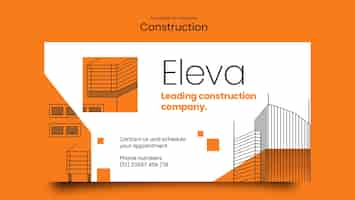 Free PSD construction project facebook template