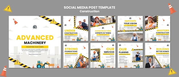 Construction services social media posts