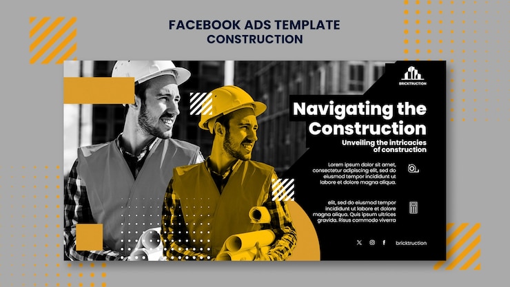 Free PSD construction template design