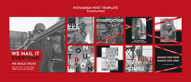 Free PSD construction template design