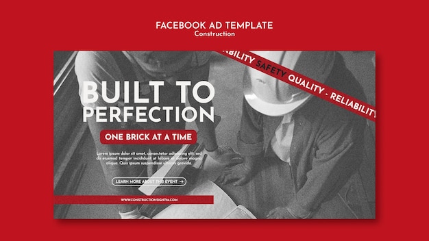 Free PSD construction template design