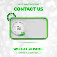 Free PSD contact us on wechat profile social media 3d render isolated for composition