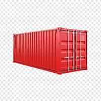 Free PSD container isolated on transparent background
