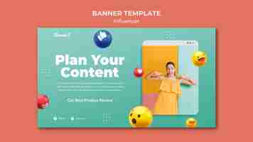 Free PSD content planning banner template