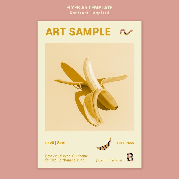 Free PSD contrast inspired art expo print template