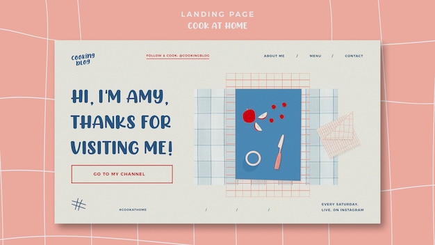 Cook at home landing page