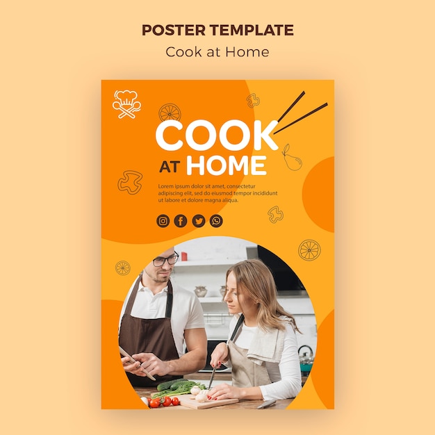 cook at home template flyer