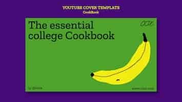 PSD gratuito copertina di ricette di libri di cucina youtube