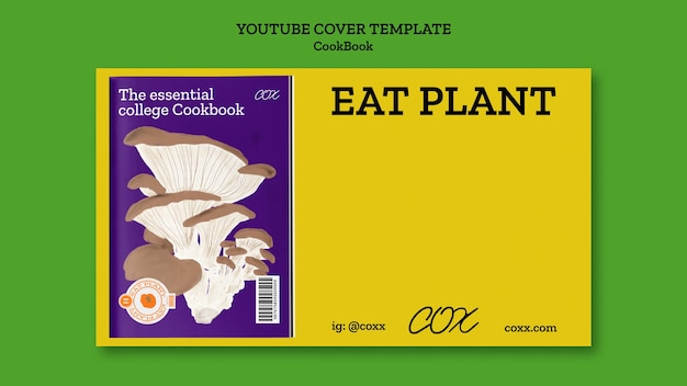 PSD gratuito copertina di ricette di libri di cucina youtube