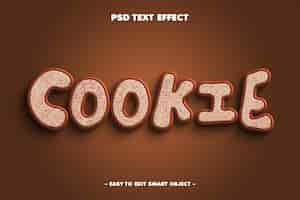 Бесплатный PSD Текстовый эффект cookie