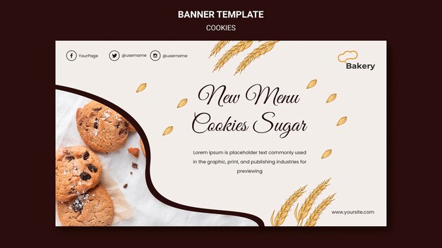 Free Psd Cookies Store Banner Template