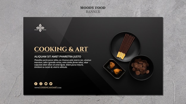 Free PSD cooking and art banner theme