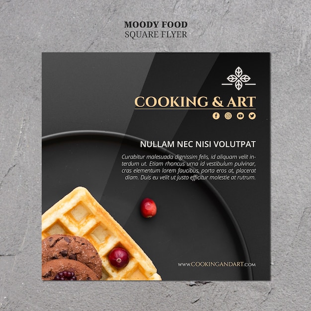 Free PSD cooking and art flyer template