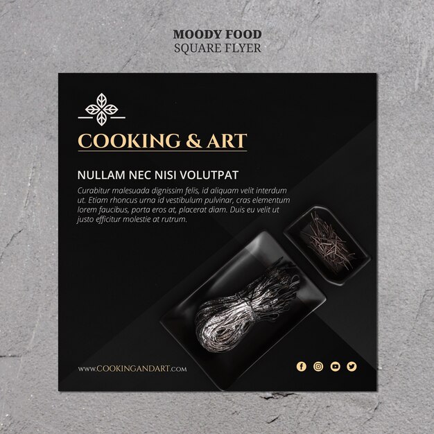 Free PSD cooking and art flyer theme