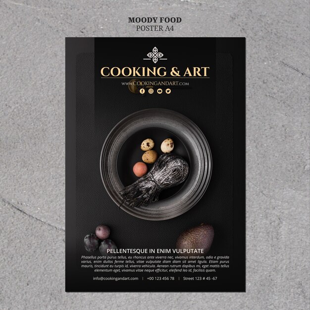 cooking and art poster concept