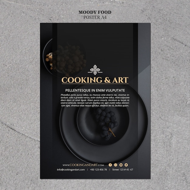 Free PSD cooking and art poster design