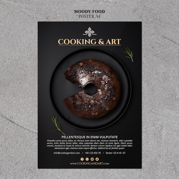 Free PSD cooking and art poster