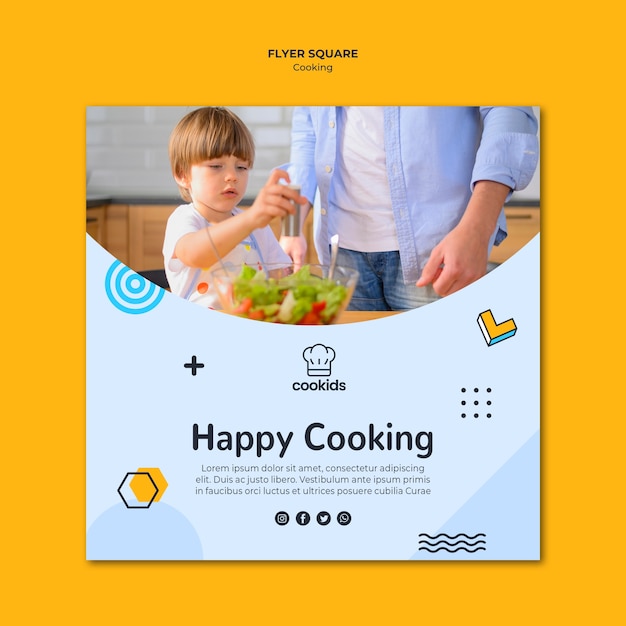 Cooking at home flyer theme