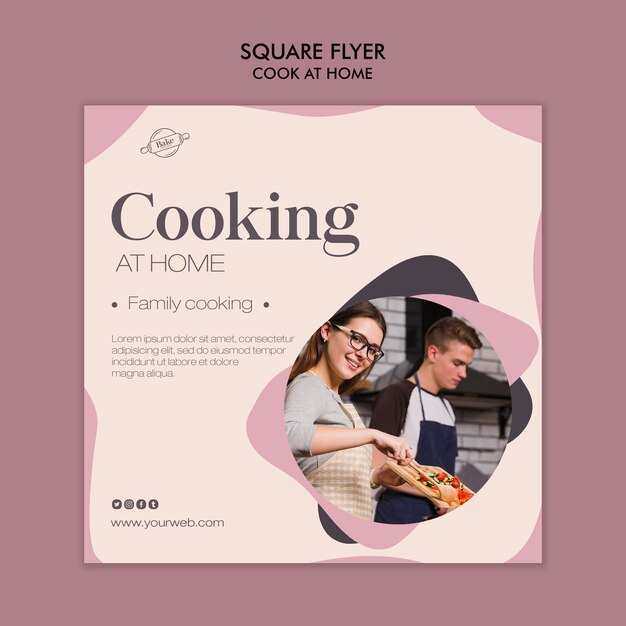 cooking at home flyer theme