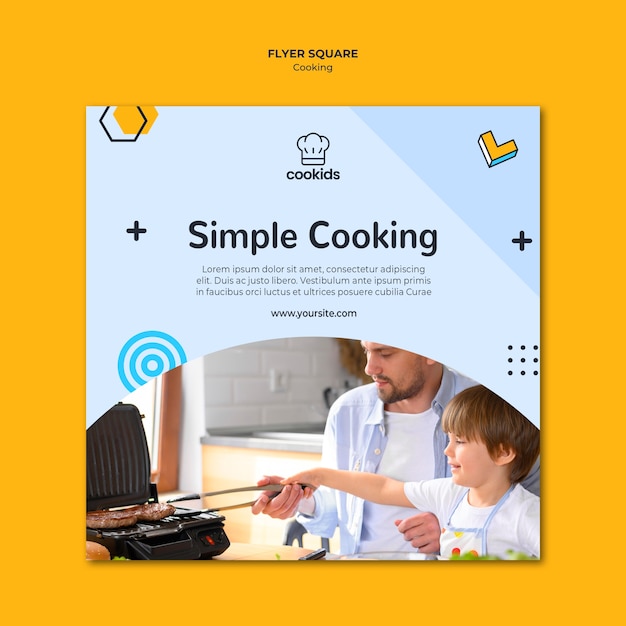 Free PSD cooking at home flyer