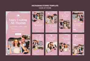 Free PSD cooking at home instagram stories template