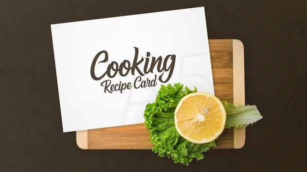 Premium Psd Cooking Recipe Card Mockup