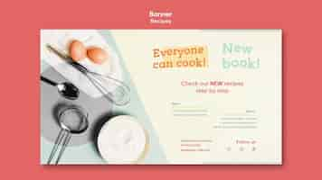 Free PSD cooking recipes banner template