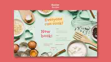 Free PSD cooking recipes banner template