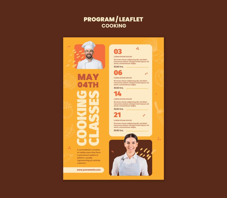 Free PSD cooking tasty food template