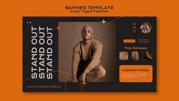 Free PSD cool fashion banner template