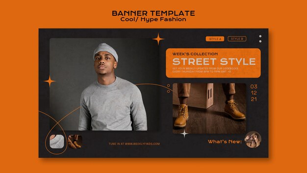 Cool fashion banner template