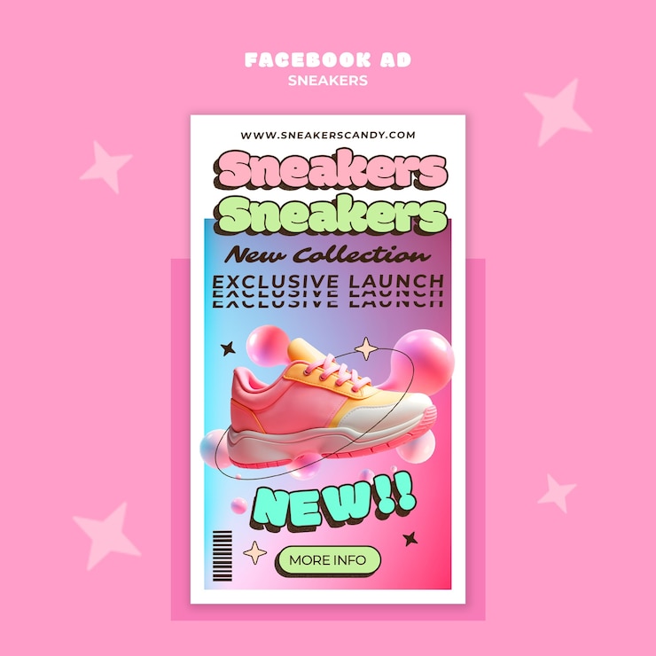 無料PSD クールなスニーカーのテンプレート