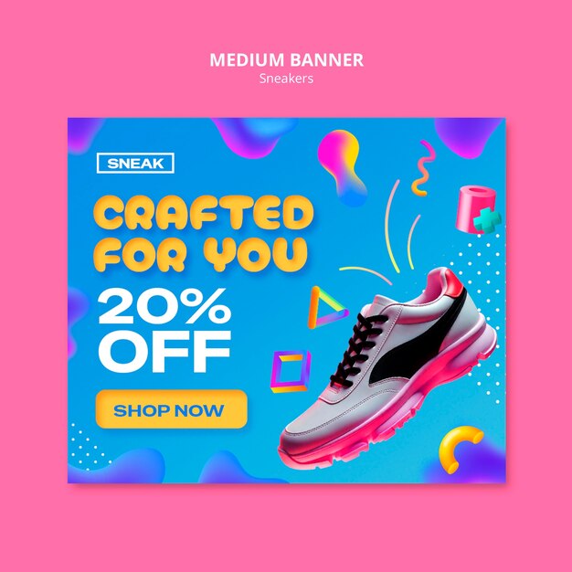 Cool sneakers template