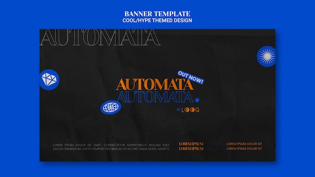 PSD gratuito fantastico stile banner design a tema