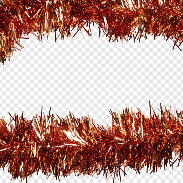 copper christmas tinsel frame for festive designs