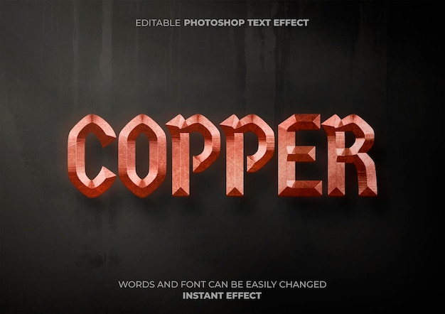 Copper text effect