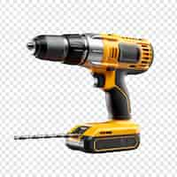 Free PSD cordless drill isolated on transparent background