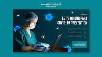 Free PSD coronavirus banner design template