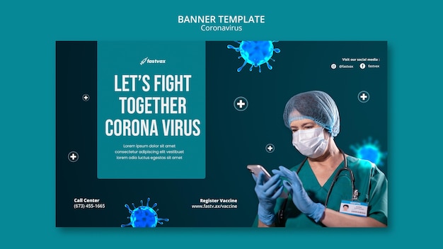 Modello di progettazione banner coronavirus