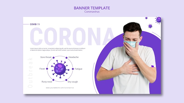 Free PSD coronavirus banner template