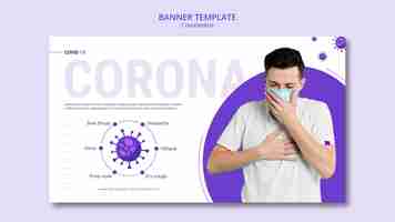 Free PSD coronavirus banner template