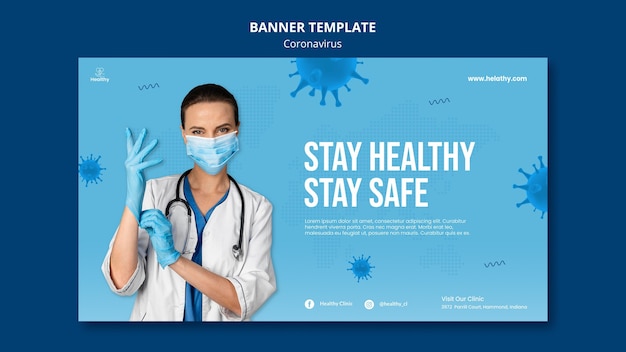 Coronavirus banner template